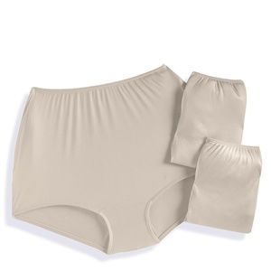 Fundamental's 3 Pairs Beige Brief Nylon Panties 8